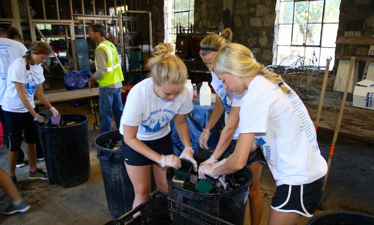 students working